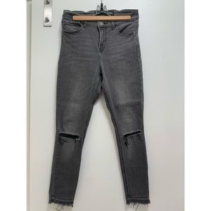 EXPRESS High Rise Distressed Skinny Jean